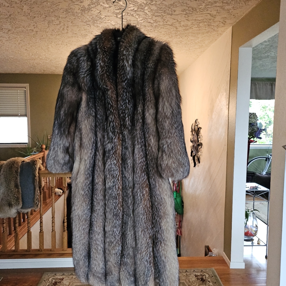 Silver Fox Fur Stroller, I Magnin